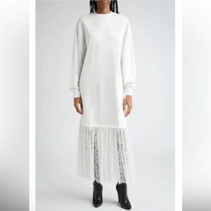 Interior white Bobby Long Sleeve Lace T-Shirt Dress